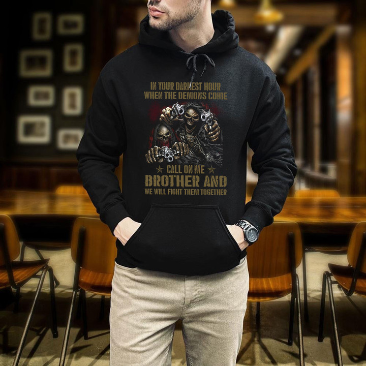 Veteran Gift For Veteran Call On Me Brother And We Will Fight Them Together Printed 2D Unisex Hoodie