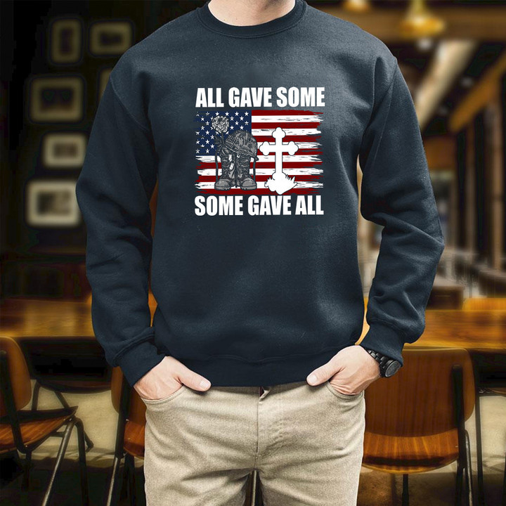 All Gave Some Some Gave All Printed 2D Unisex Sweatshirt