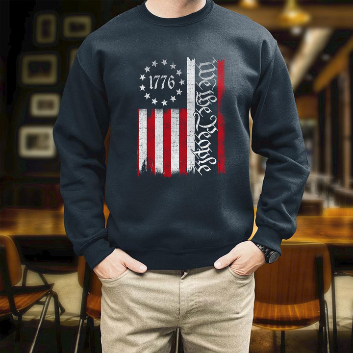 4th Of July Fourth Of July 1776 We The People Printed 2D Unisex Sweatshirt