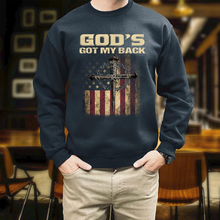 Christian God's Got My Back Printed 2D Unisex Sweatshirt