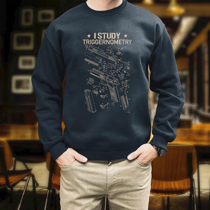I Study Triggernometry Mens Gun Printed 2D Unisex Sweatshirt