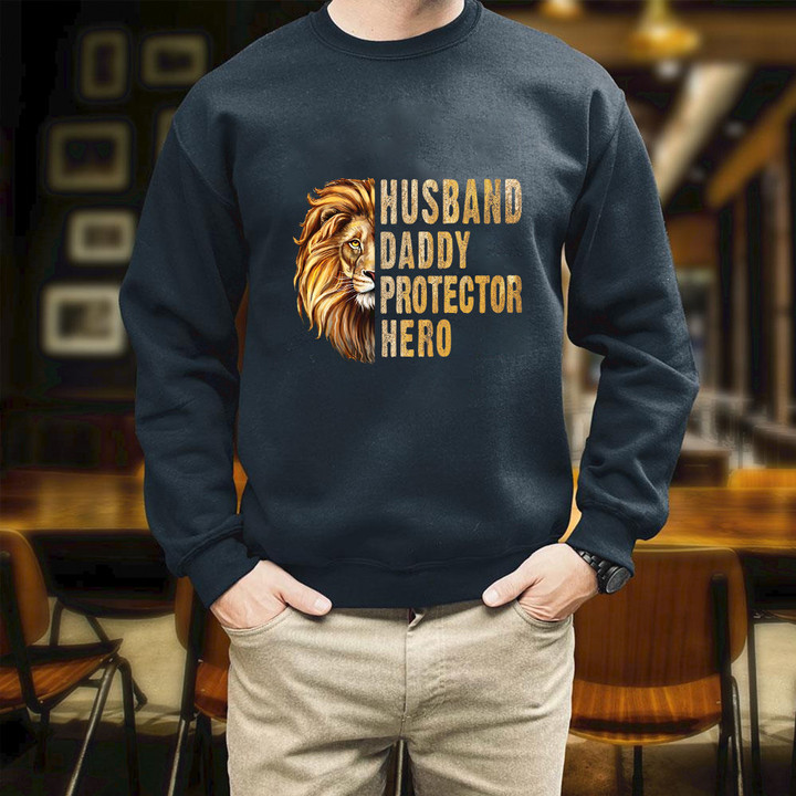 Husband Daddy Protector Hero Printed 2D Unisex Sweatshirt