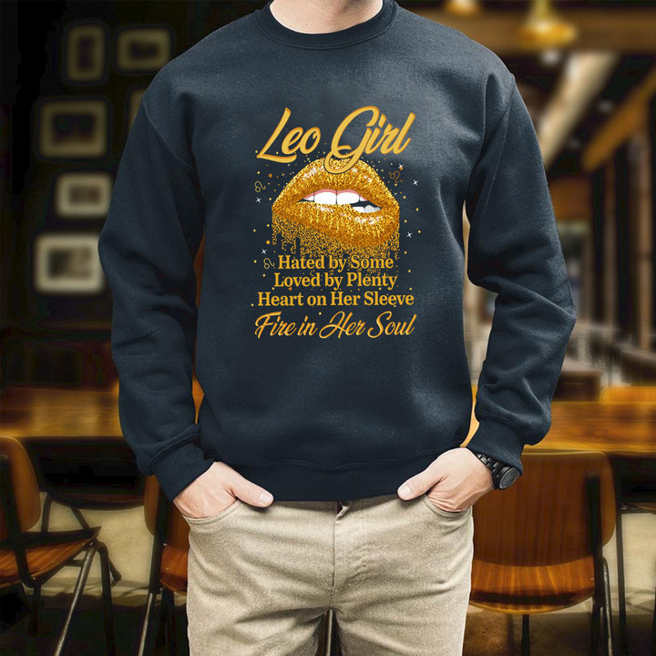 Leo Girl Fire In Her Soul Unisex Printed 2D Sweatshirt