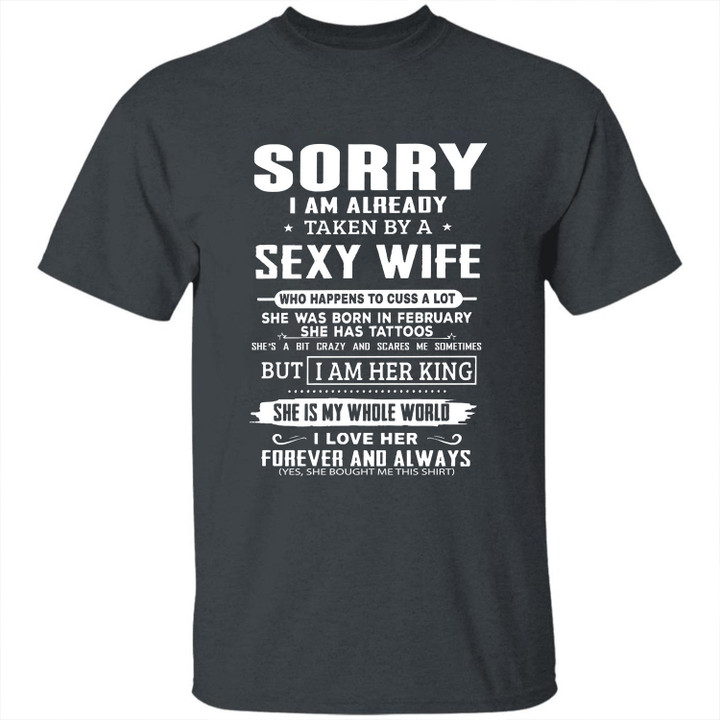 Gift For Husband Taken By A Sexy Wife Who Was Born In February Printed 2D T-Shirt