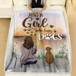 Vizsla Dog Just a Girl Who Loves Dogs Blanket