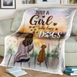 Vizsla Dog Just a Girl Who Loves Dogs Blanket