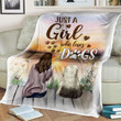 Old English Sheepdog Dog Just a Girl Who Loves Dogs Blanket