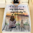 Weimaraner Dog You Are My Sunshine My Only Sunshine Blanket