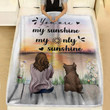 Pitbull Dog You Are My Sunshine My Only Sunshine Blanket