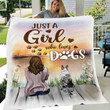 Smooth Collie Dog Just a Girl Who Loves Dogs Blanket