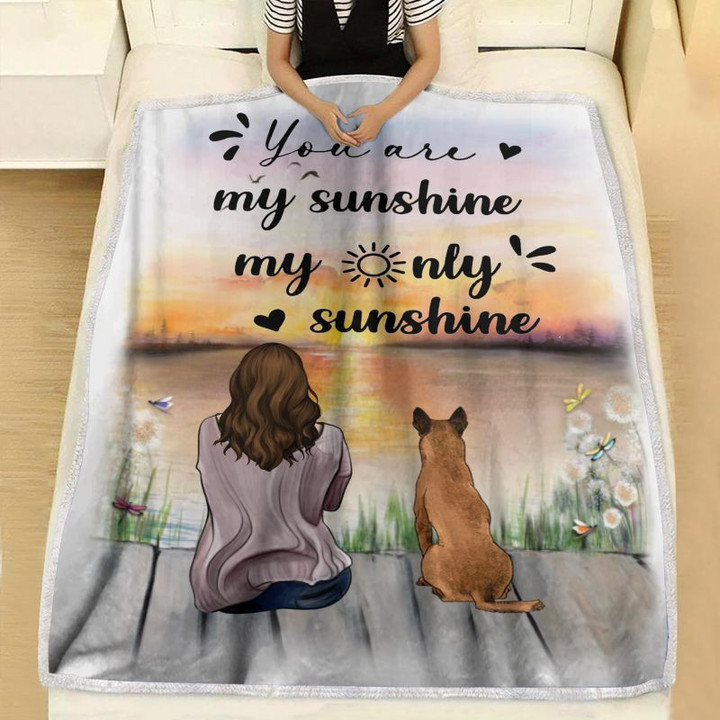 Belgian Malinois Dog You Are My Sunshine My Only Sunshine Blanket