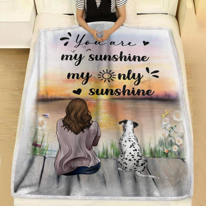 Dalmatian Dog You Are My Sunshine My Only Sunshine Blanket
