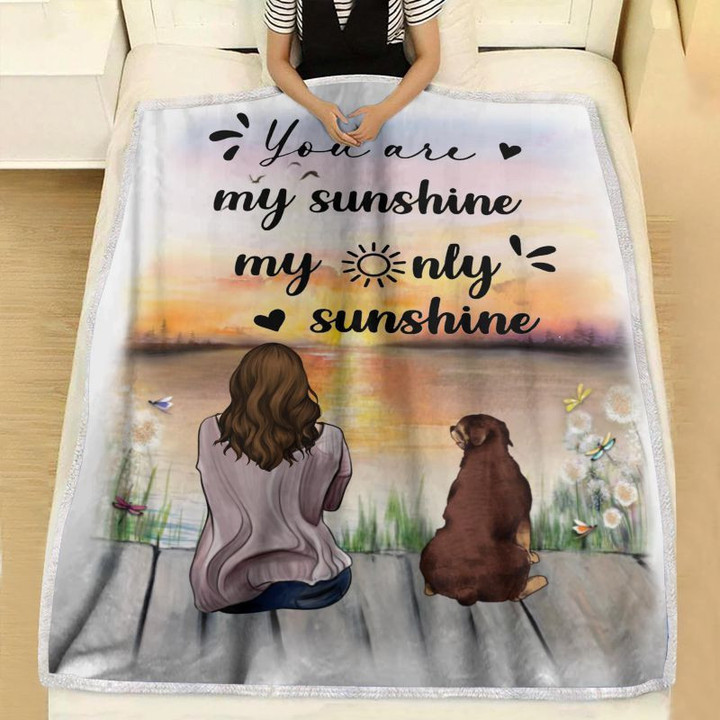 Rottweiler Dog You Are My Sunshine My Only Sunshine Blanket