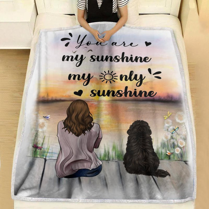 Newfoundland Dog You Are My Sunshine My Only Sunshine Blanket