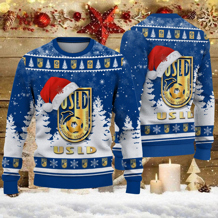 USL Dunkerque Ugly Christmas Sweater WINUS11192