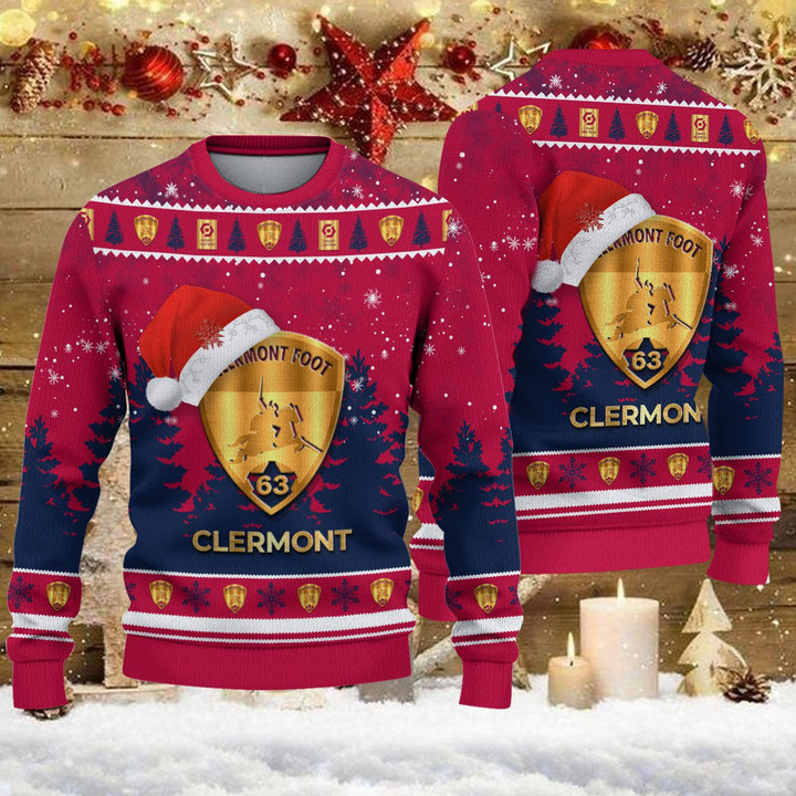 Clermont Foot Auvergne 63 Ugly Christmas Sweater WINUS11158