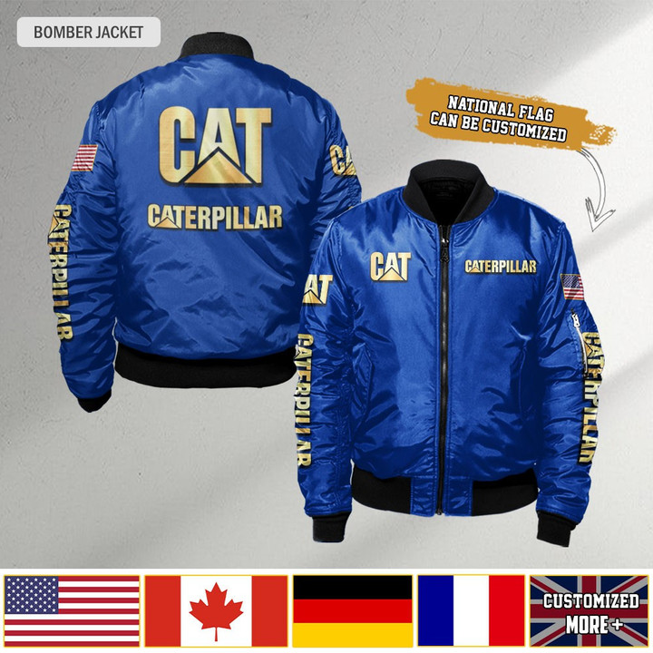 Caterpillar Inc Blue Bomber Jacket WINA122471