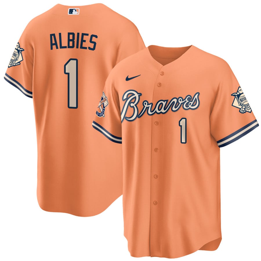 Men's Atlanta Braves Peaches Cream Jersey – All Stitched - Bustlight