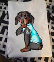 Dachshund I Love Mom Graphic Unisex T Shirt, Sweatshirt, Hoodie Size S - 5XL