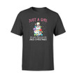 French Bulldog Just A Girl Who Really Really Loves Christmas Graphic Unisex T Shirt, Sweatshirt, Hoodie Size S - 5XL