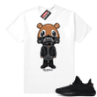 Yeezy Boost 350 V2 Black | Bape Mask Bear | White Shirt