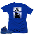Shirt To Match Jordan Retro 5 Blue Suede Shirt-TRUST NO BODY Blue Tee