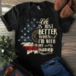 American flag sunflower life is just better when i'm with my husband T shirt hoodie sweater