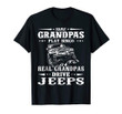 Mens real grandpas drive jeeps t-shirt jeep grandpa tee