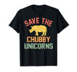 Save the chubby unicorns t shirt vintage colors distressed
