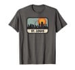 Vintage st. louis missouri downtown skyline retro 70s shirt