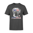 Merica Great Dane American Flag Sunglasses 4th Of July T-Shirt