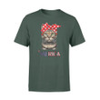 Cat Mom Usa American Flag WoIn 4th Of July T-Shirt