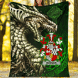 Ireland Premium Blanket - Hewson Family Crest Blanket - Dragon Claddagh Cross A7