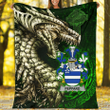 Ireland Premium Blanket - Peppard Family Crest Blanket - Dragon Claddagh Cross A7