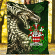 Ireland Premium Blanket - Allyn Family Crest Blanket - Dragon Claddagh Cross A7