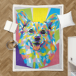 Corgi - Pop Art Doggie Sherpa Fleece Blanket