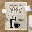 COLD BEER Retro Bar Sign - Bar Tavern Sherpa Fleece Blanket