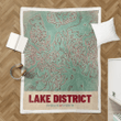 Lake District Topo Map - Topographic Maps Retro Sherpa Fleece Blanket
