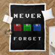 Never Forget - Retro Pixel Art Sherpa Fleece Blanket