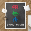 Game Over - Retro Pixel Art Sherpa Fleece Blanket