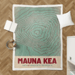 Mauna Kea Topographic Map - Topographic Maps Retro Sherpa Fleece Blanket