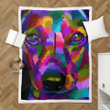 close up of face Dachshund - Close Up Of Animals Sherpa Fleece Blanket
