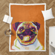Funny Bulldog WPAP - Pop Art Illustration Sherpa Fleece Blanket