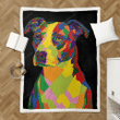 pitbull terrier dog  - Dog 2 Sherpa Fleece Blanket