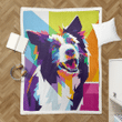 dog in pop art style - Modern Pop Art Wpap Sherpa Fleece Blanket
