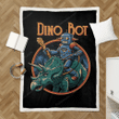 Dino Bot 2 - Retro Robots Sherpa Fleece Blanket
