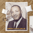 Martin Luther King JR - Retro Portraits Sherpa Fleece Blanket
