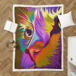 pop art vector cat         - Popart Animals Sherpa Fleece Blanket