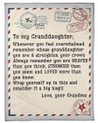 Love Message Gift From Grandma To Granddaughter Fleece Blanket Fleece Blanket