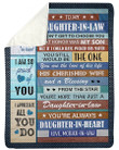 You Still Would Be The One To Daughter In Law Fleece Blanket Sherpa Blanket